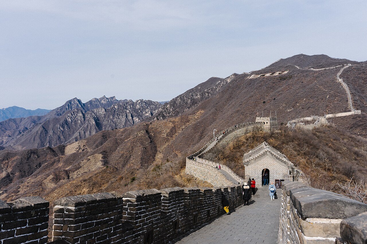 The Great Wall at Mutianyu snaking over the mountains