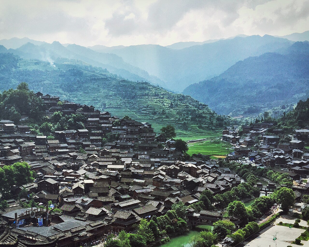 Stilt houses of Xijiang Miao village