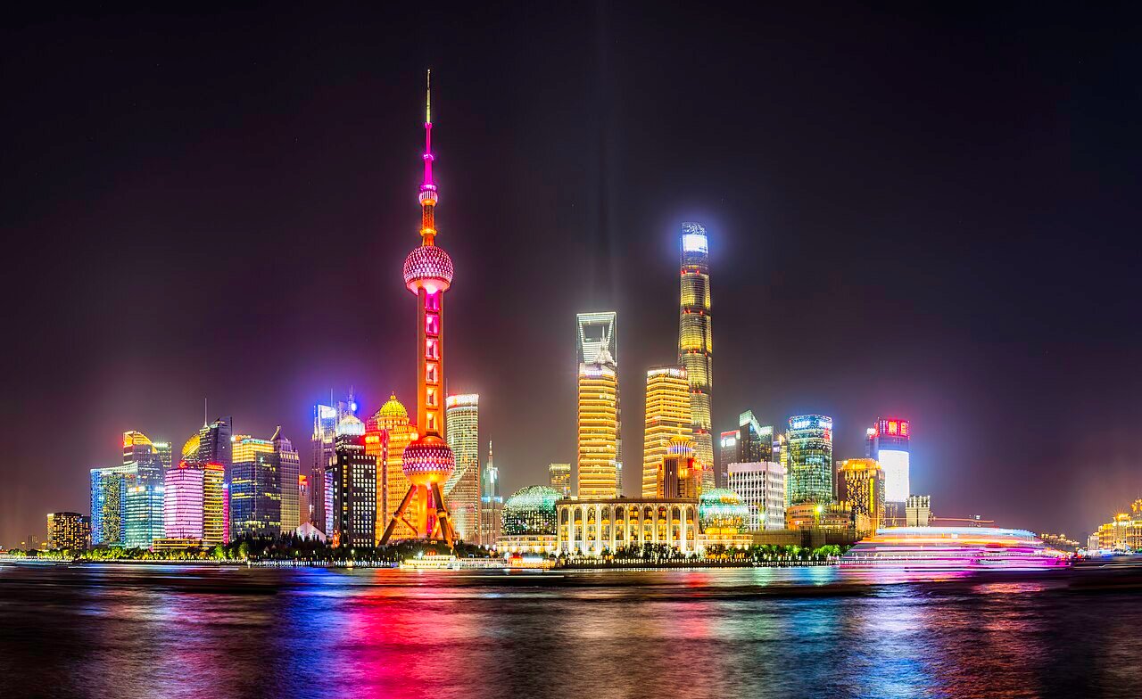 The Bund at night, Shanghai